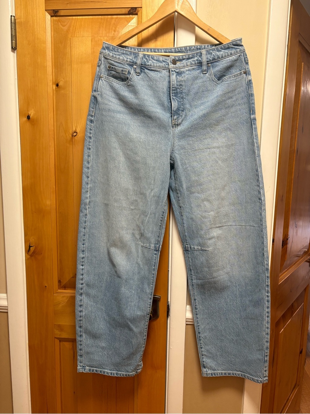 INC International Concepts Light Blue Barrel Leg Jeans
